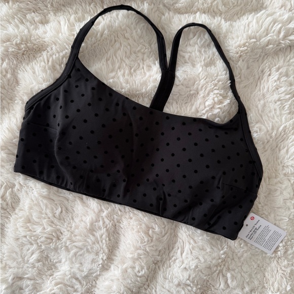 lululemon athletica Other - Lululemon Flocked Polka Flow Y Bra